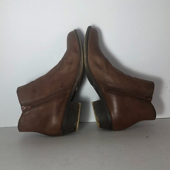 LUCKY BRAND Banterr Boots Women's Size 9 Brown Ankle Booties Leather Shoes - Picture 9 of 11